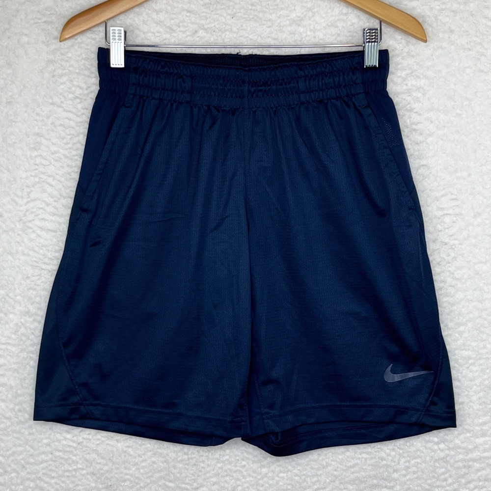 Nike Dri-FIT Navy Blue Mesh Athletic Training Shorts Mens M 1023